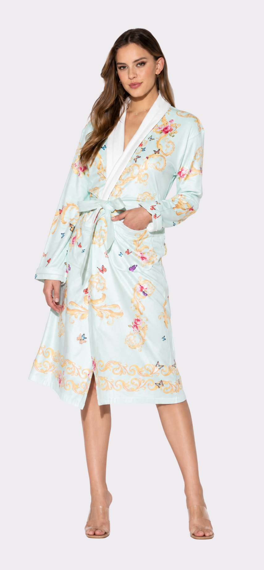 Blue Butterflies Long Robe