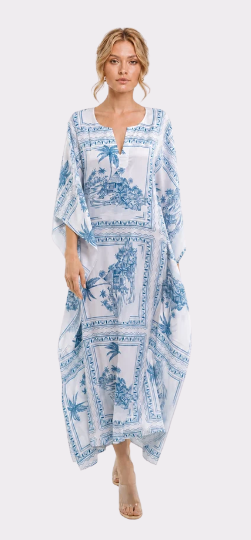 Cabana Blue Long Caftan