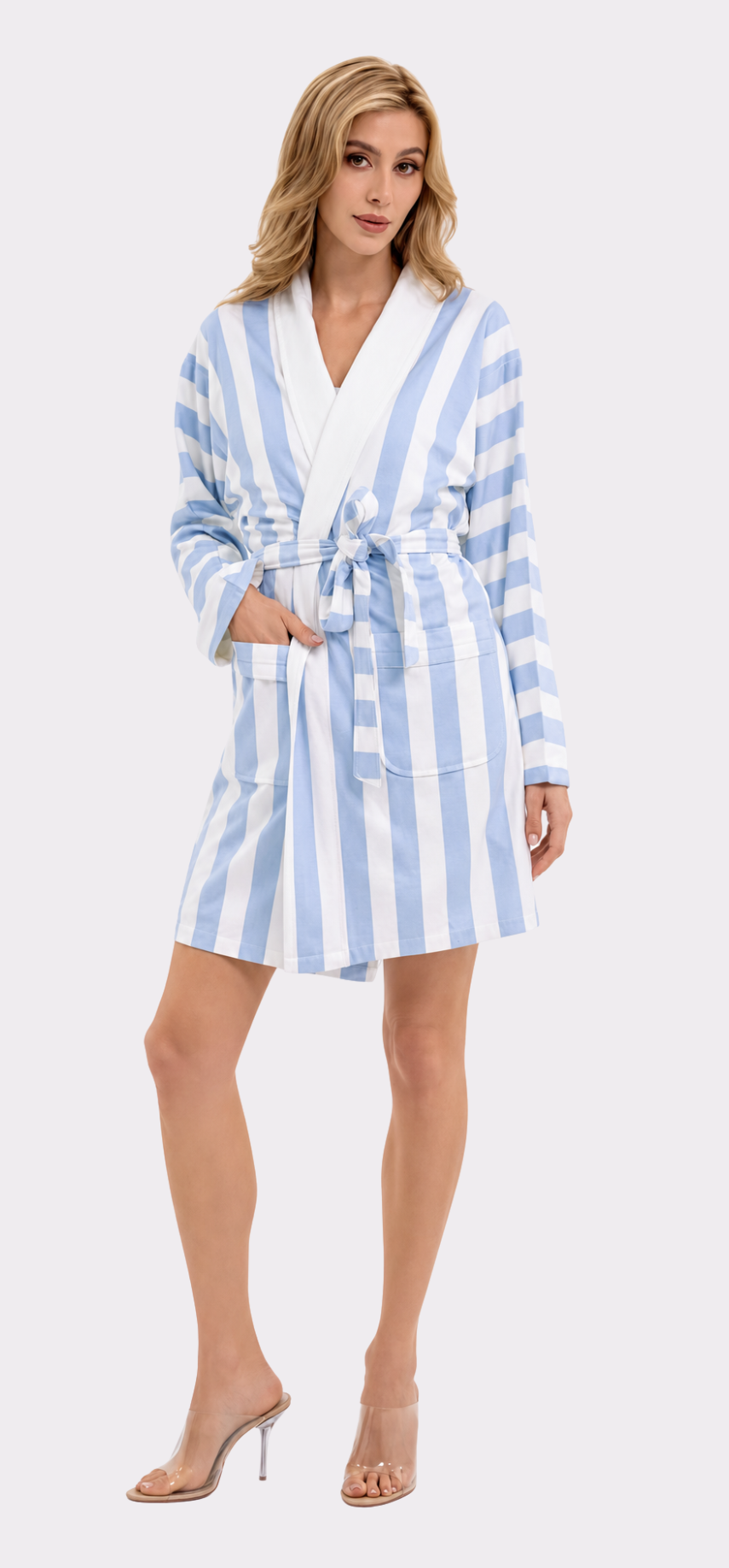 Cabana Blue Short Robe