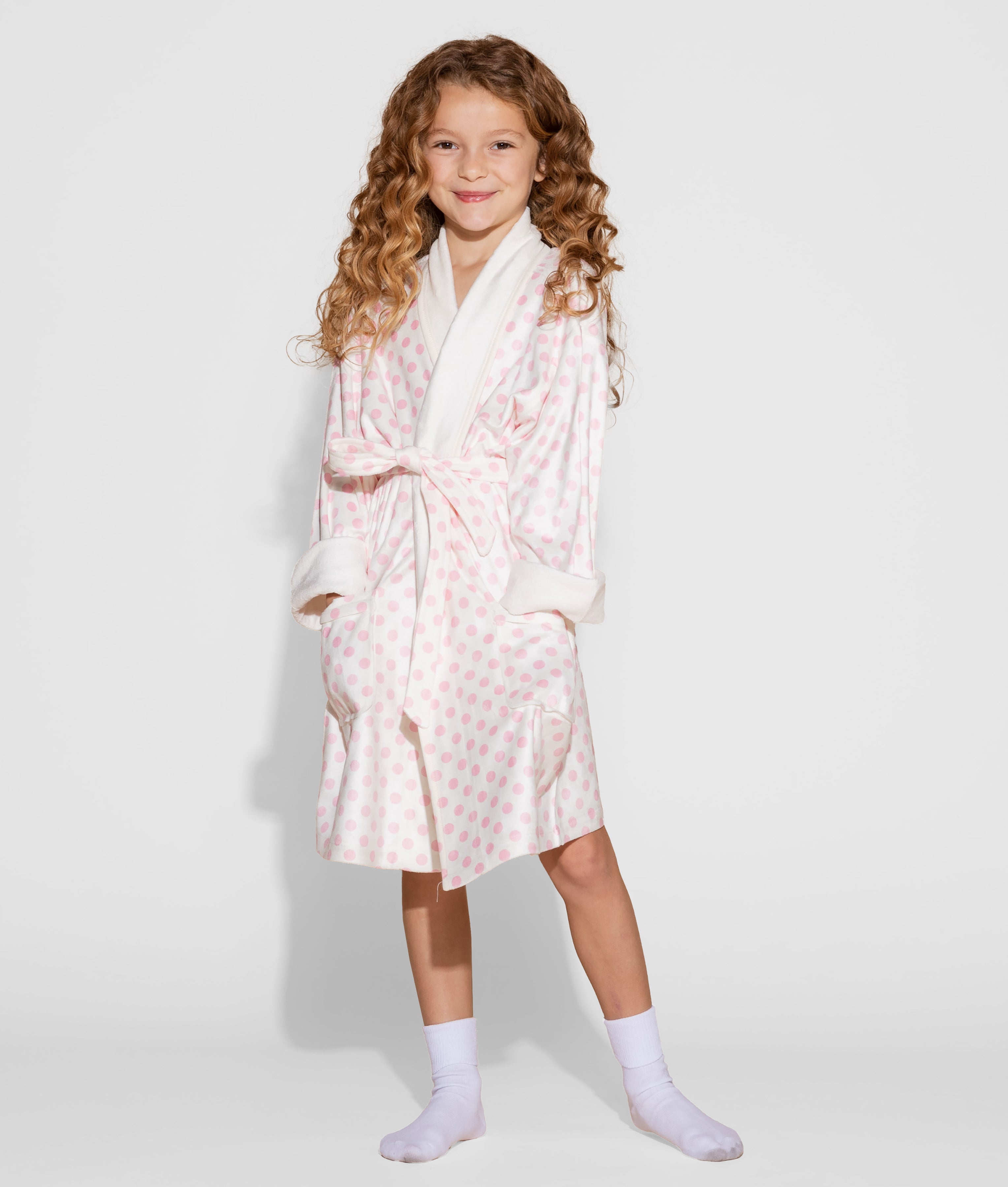 Pink Stripe Kids Robe