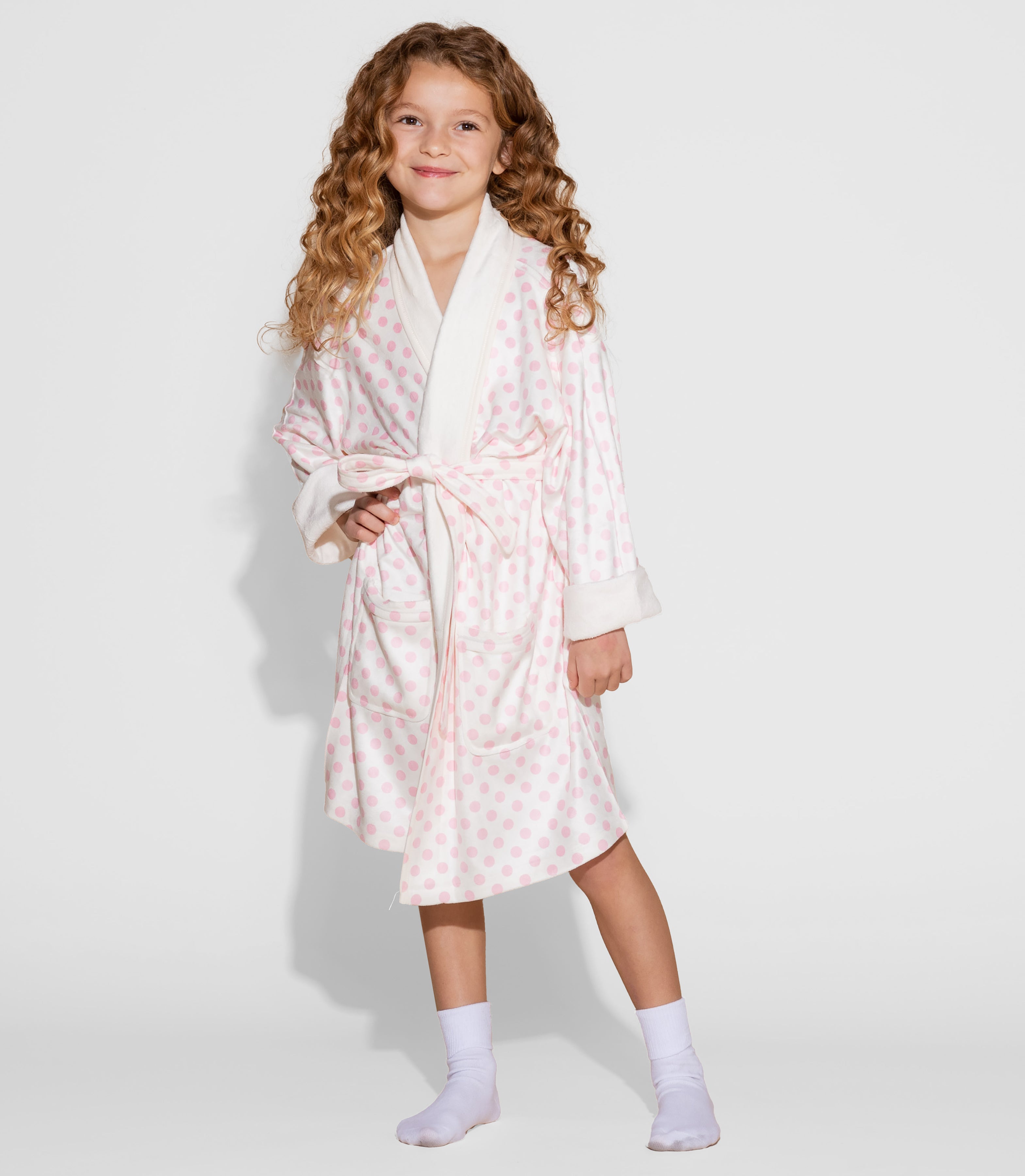 Pink Stripe Kids Robe