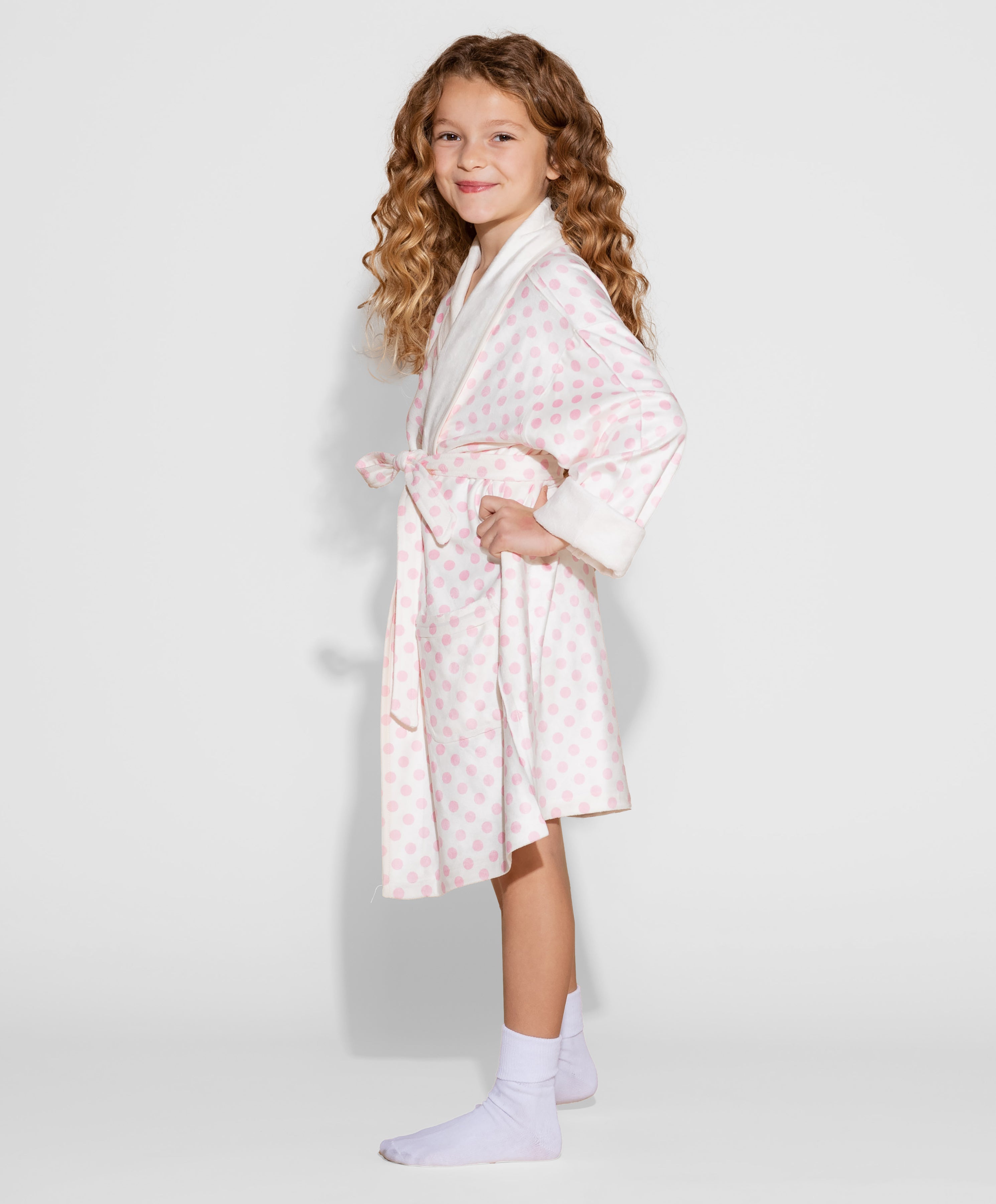 Pink Stripe Kids Robe