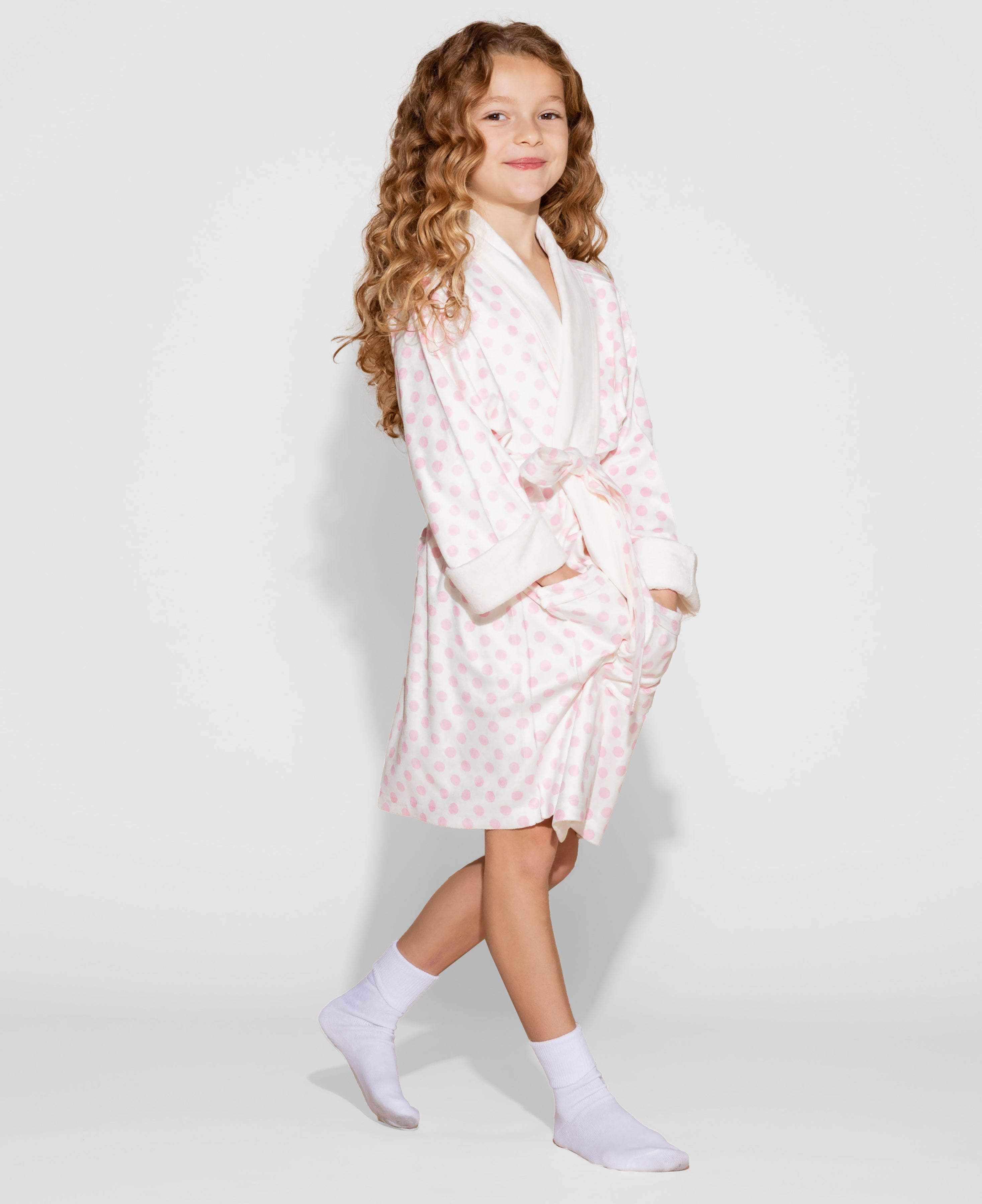 Pink Stripe Kids Robe