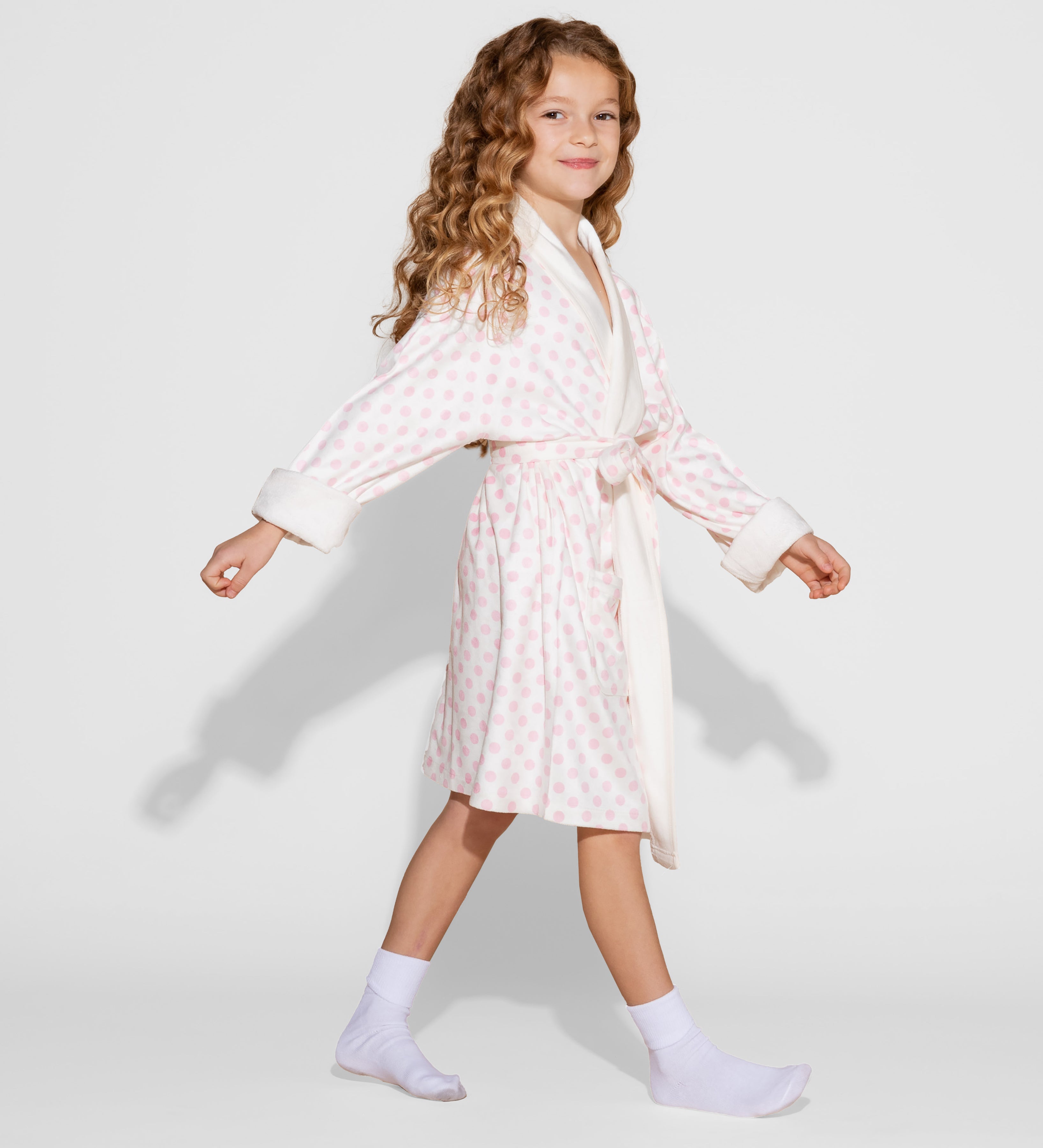 Pink Stripe Kids Robe