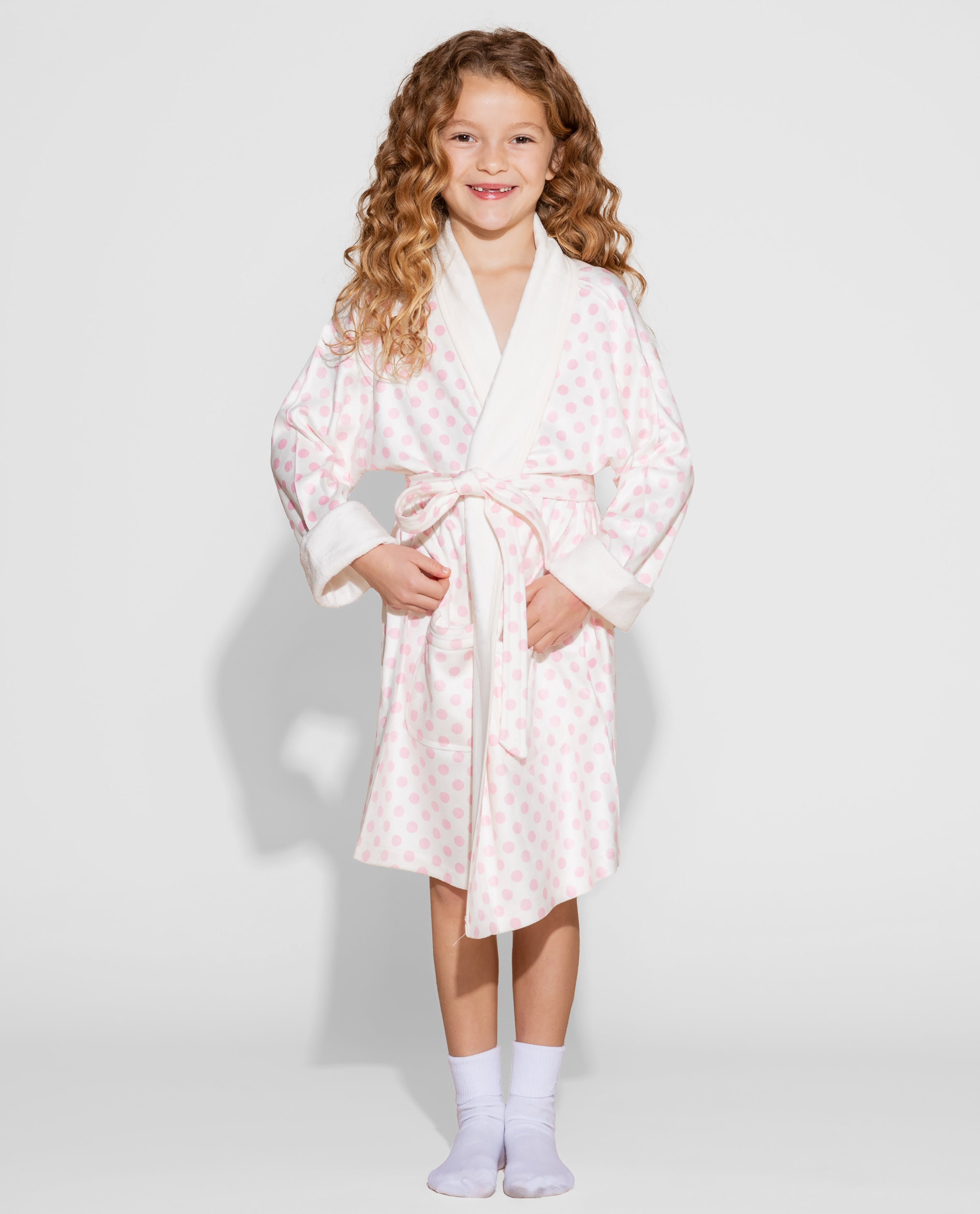 Pink Stripe Kids Robe