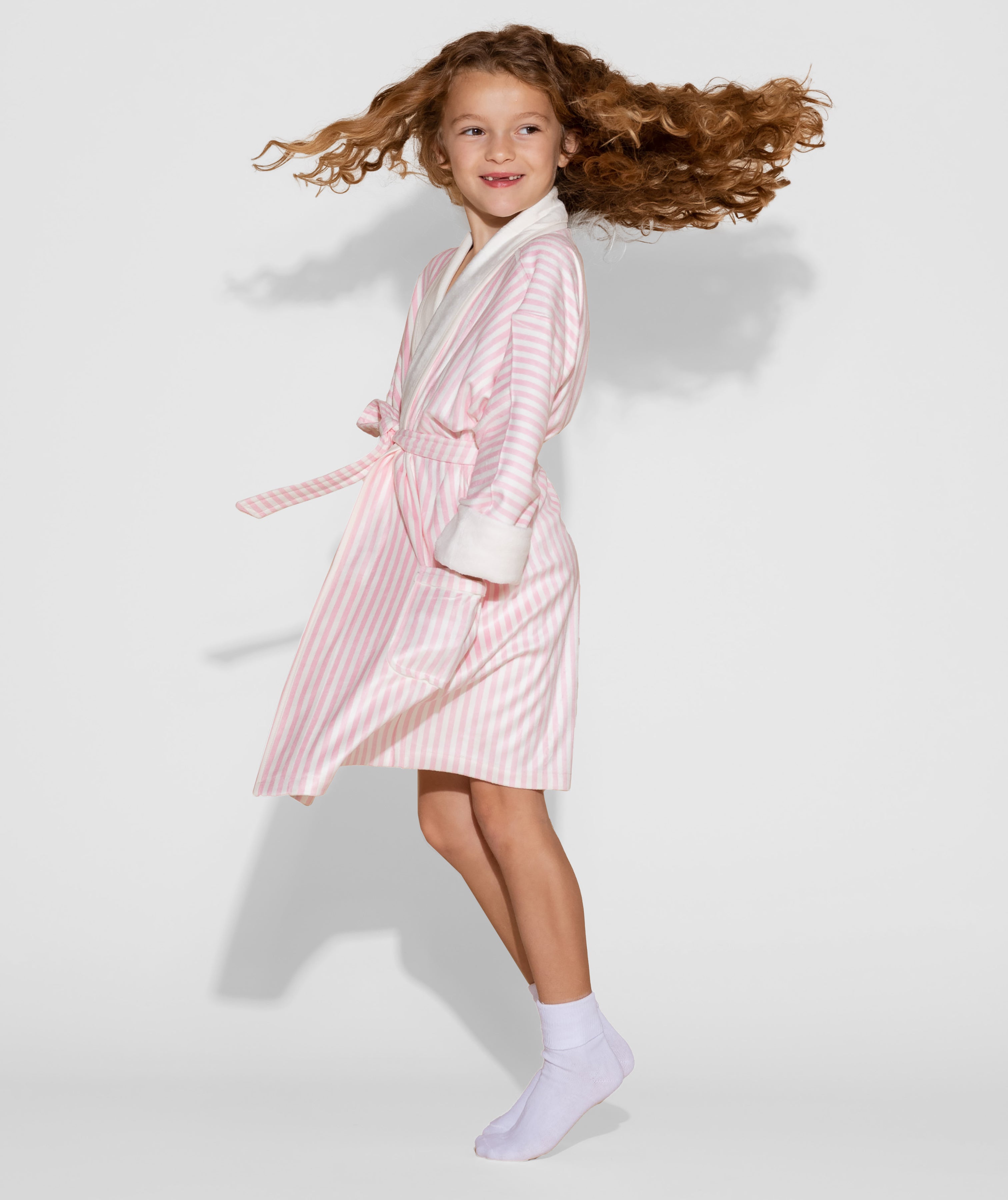 Pink Stripe w/ Princess Kids Robe