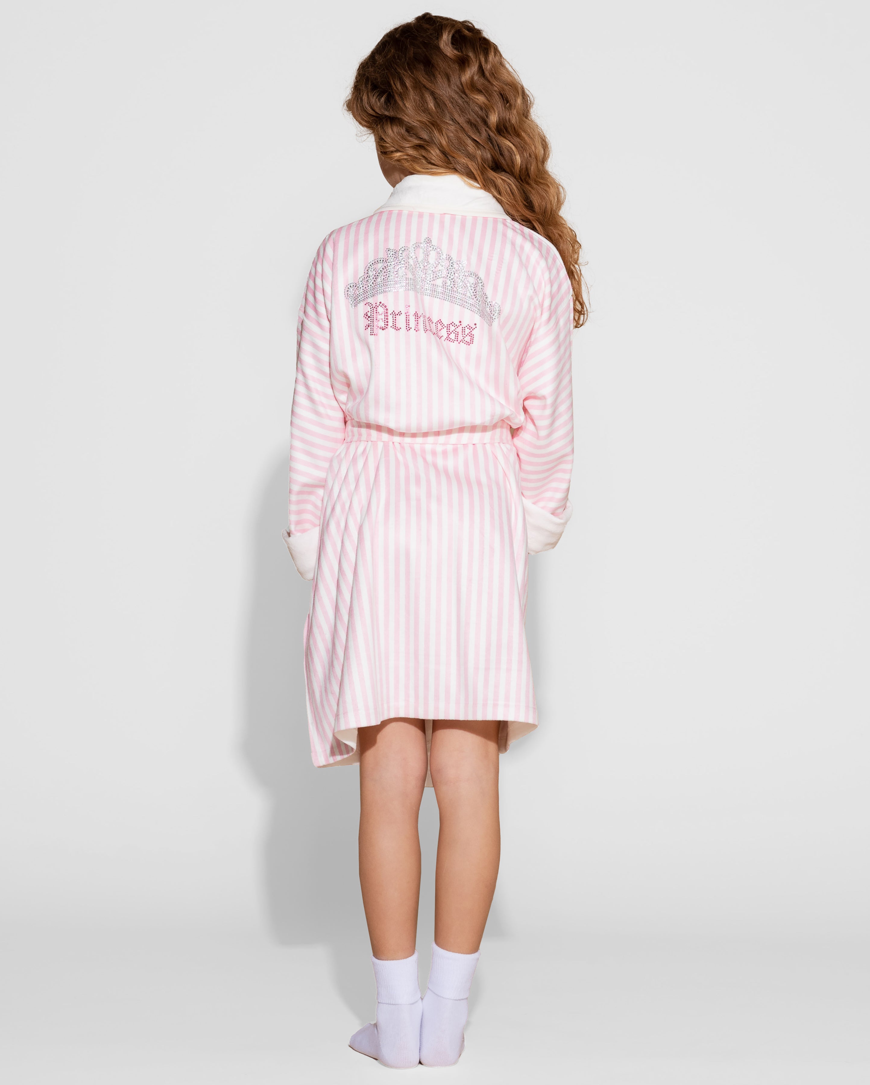 Pink Stripe w/ Princess Kids Robe