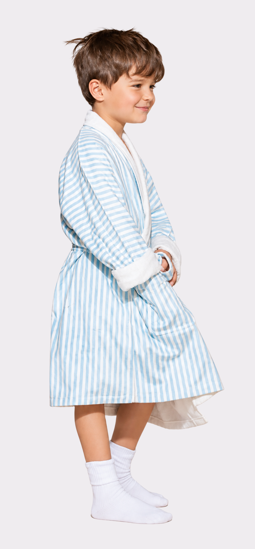 Blue Stripes w/ Prince Kids Robe