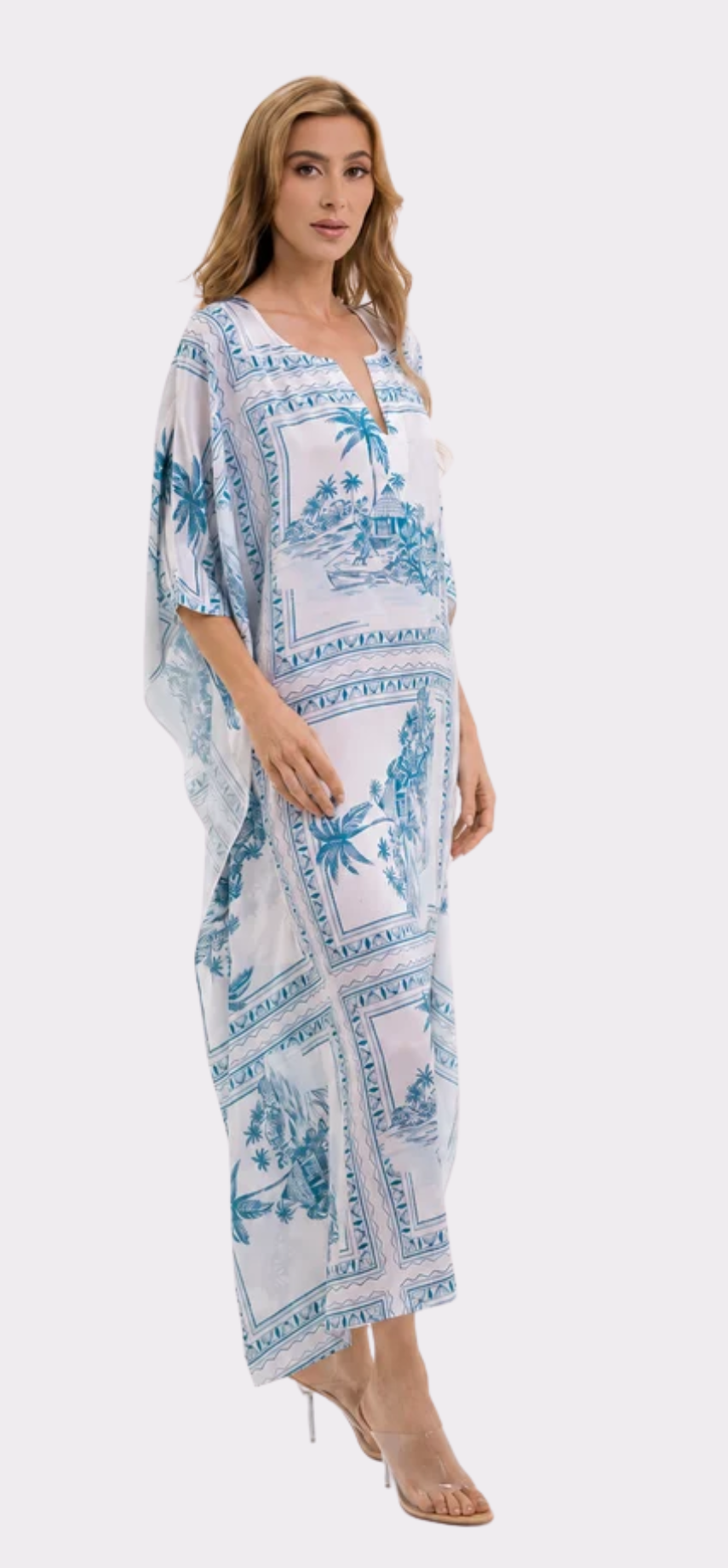 Cabana Blue Long Caftan