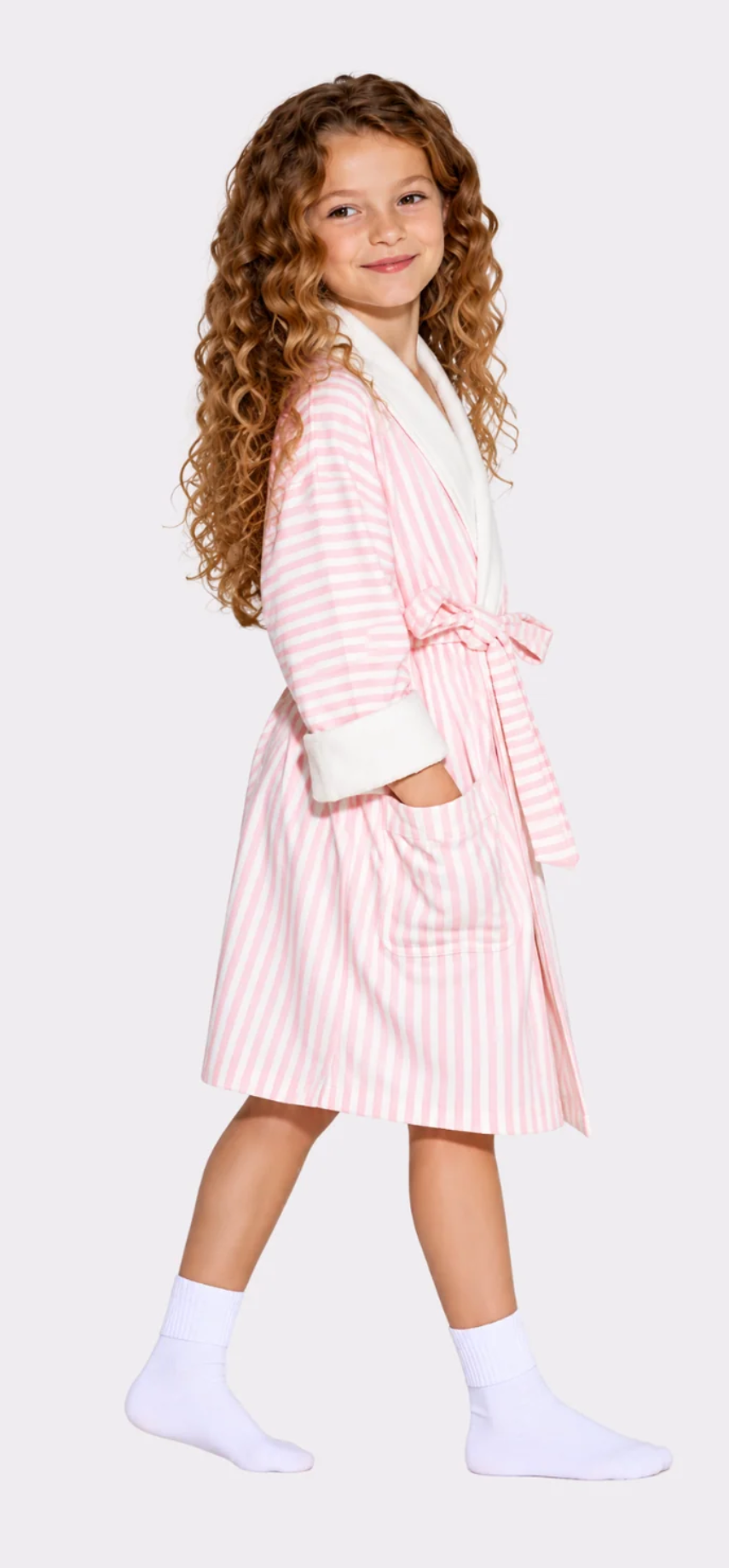 Pink Stripe w/ Princess Kids Robe