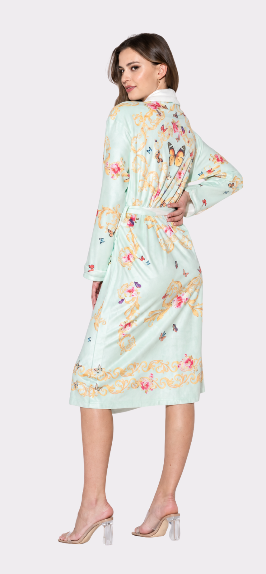 Blue Butterflies Long Robe
