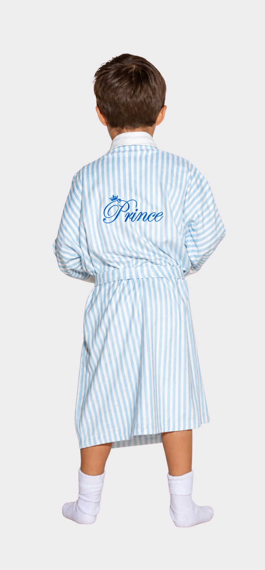 Blue Stripes w/ Prince Kids Robe