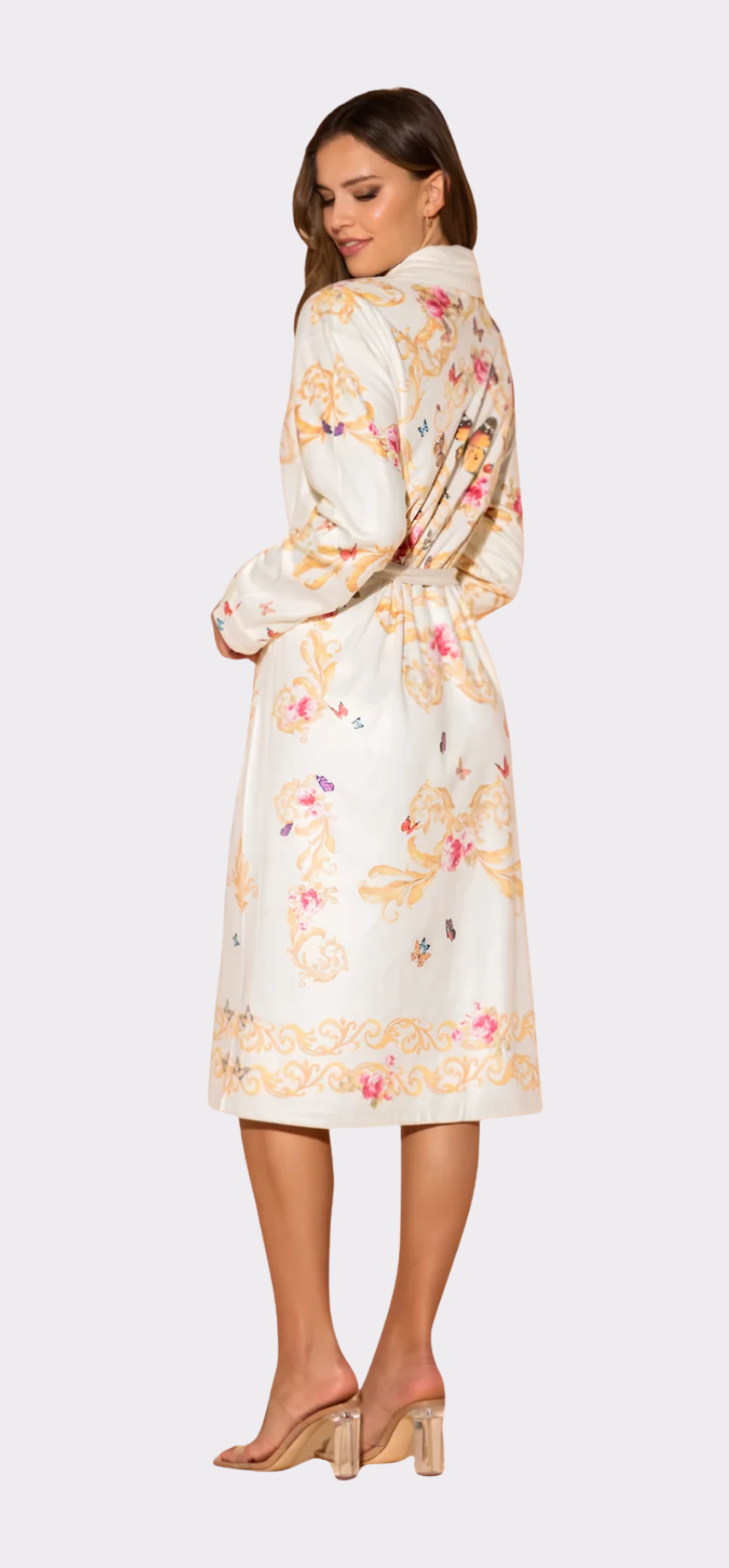 White Butterflies Long Robe