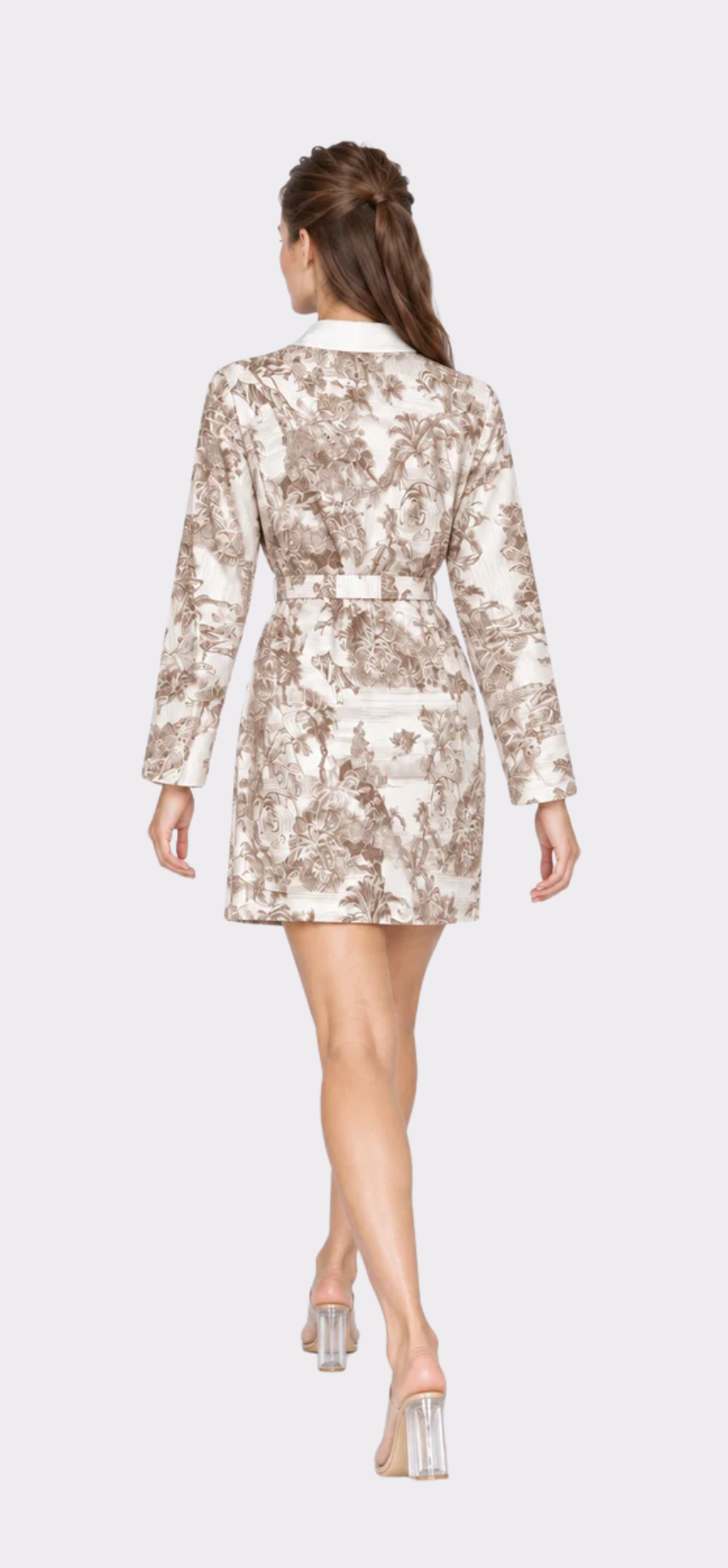 Tiger Toile Cappuccino Short Robe