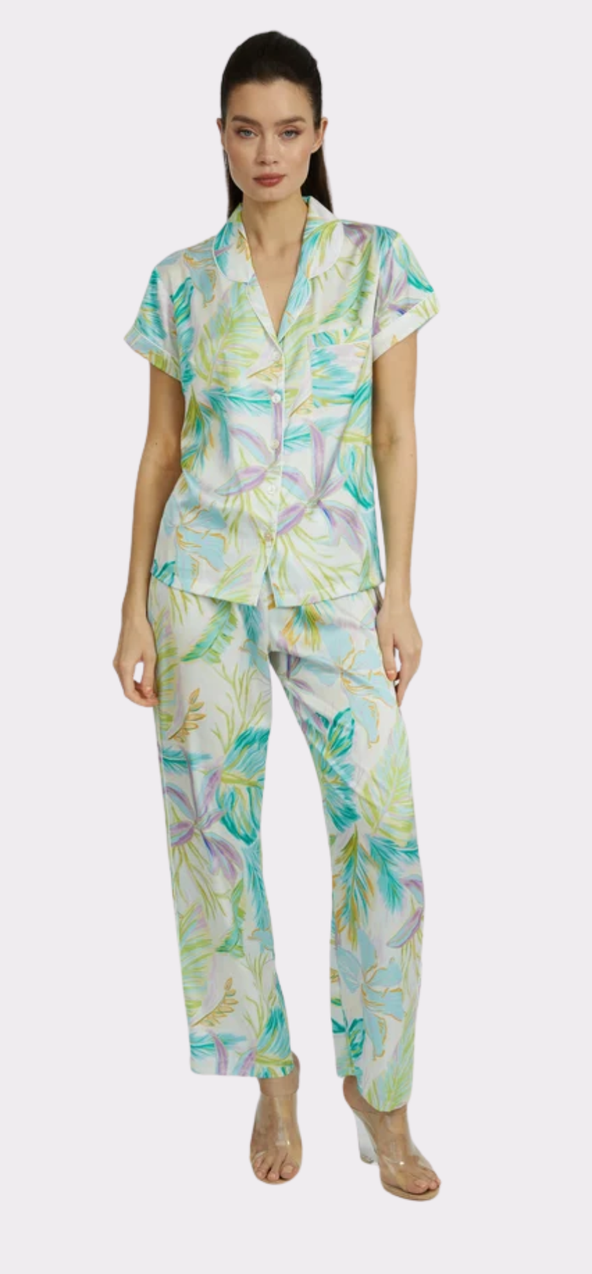 Bahamas Green Long PJ Set