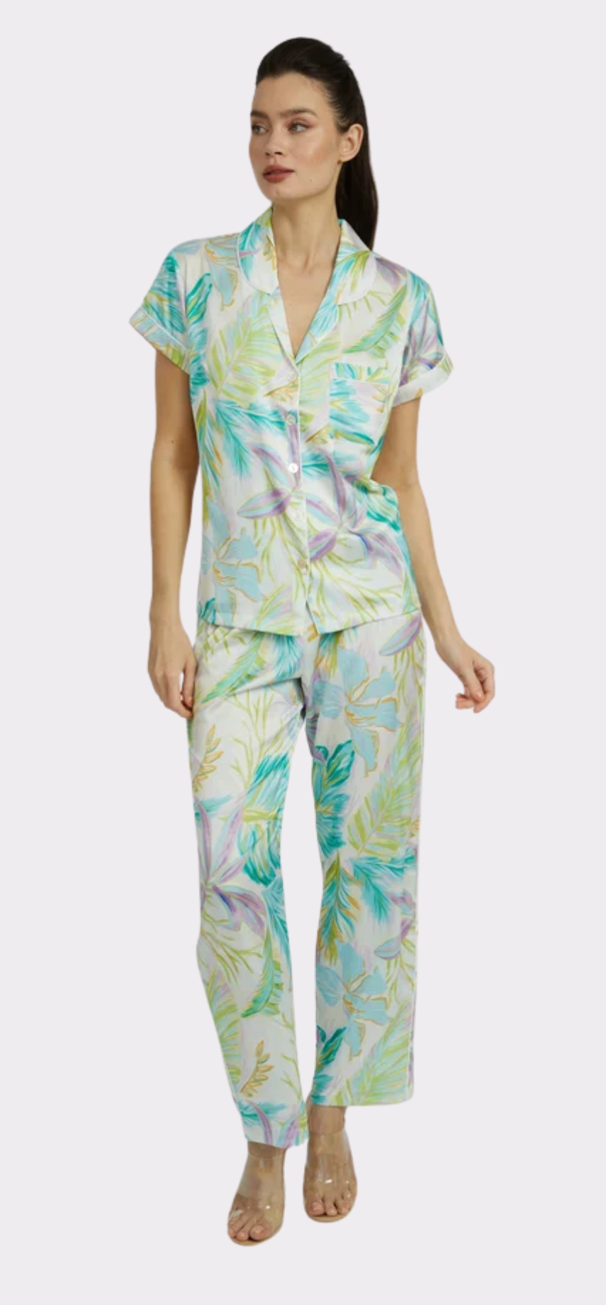 Bahamas Green Long PJ Set