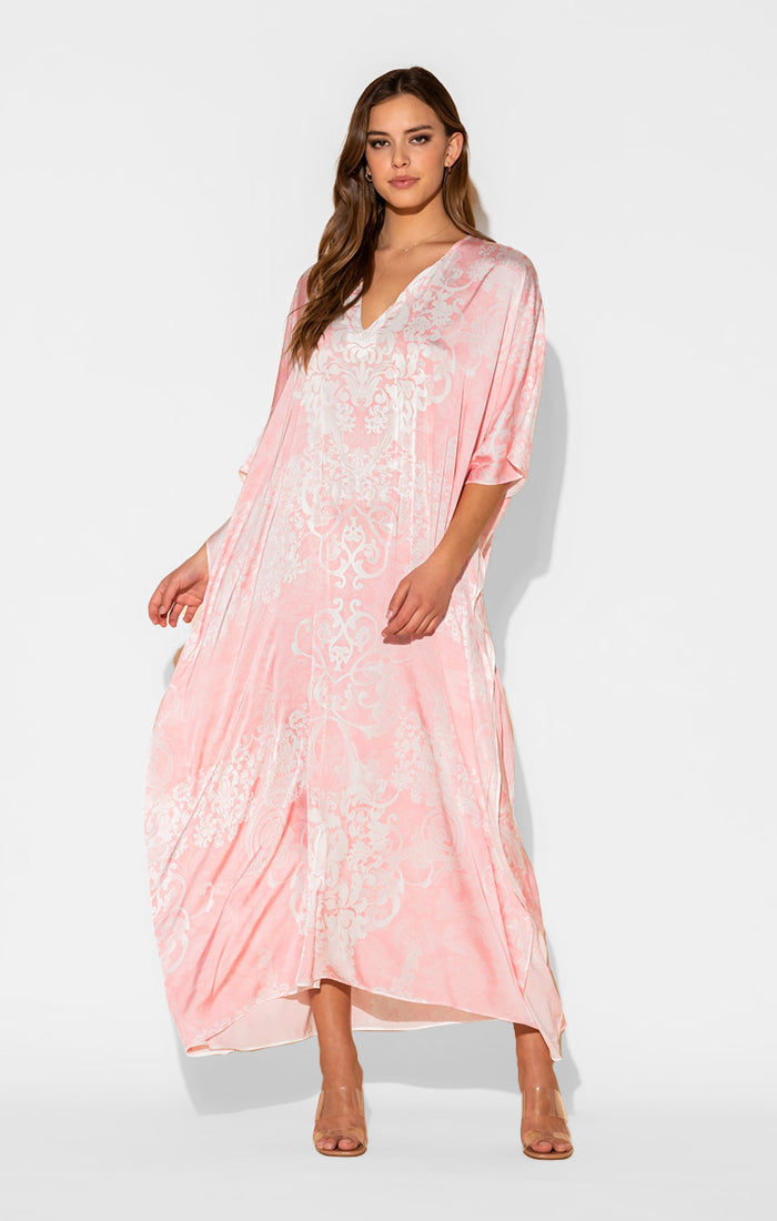 Romantique Pink Long Caftan