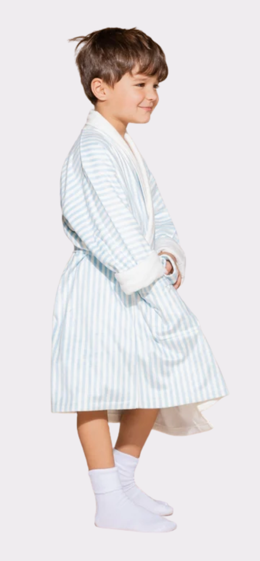 Cabana Blue Kids Robe | Luxury Striped Kids Bathrobe