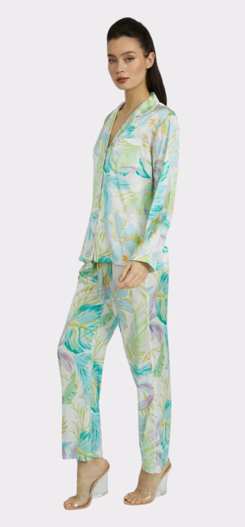Bahamas Green Long PJ Set