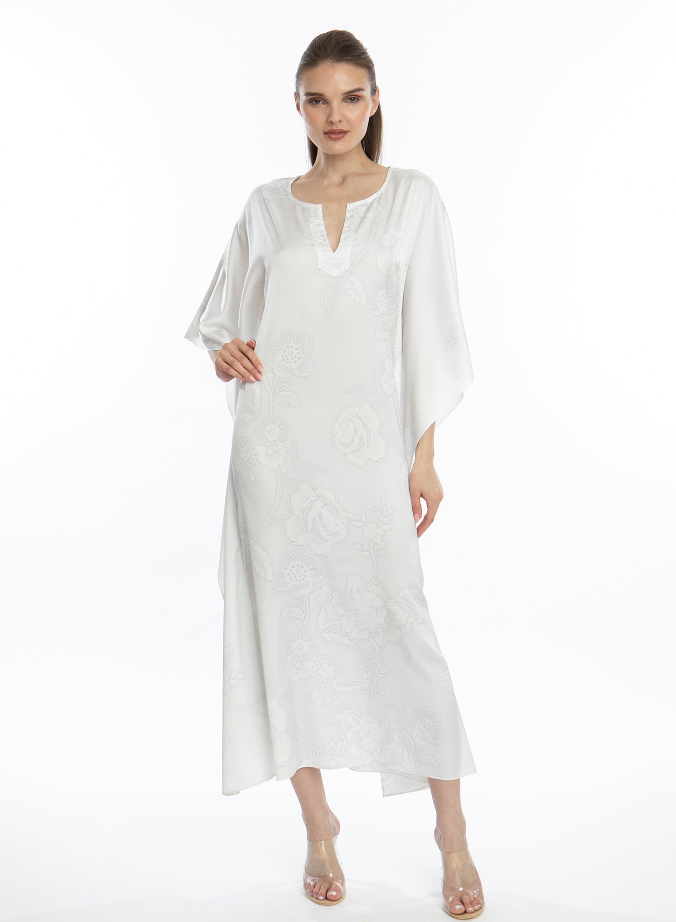 Bliss Angel White Long Caftan