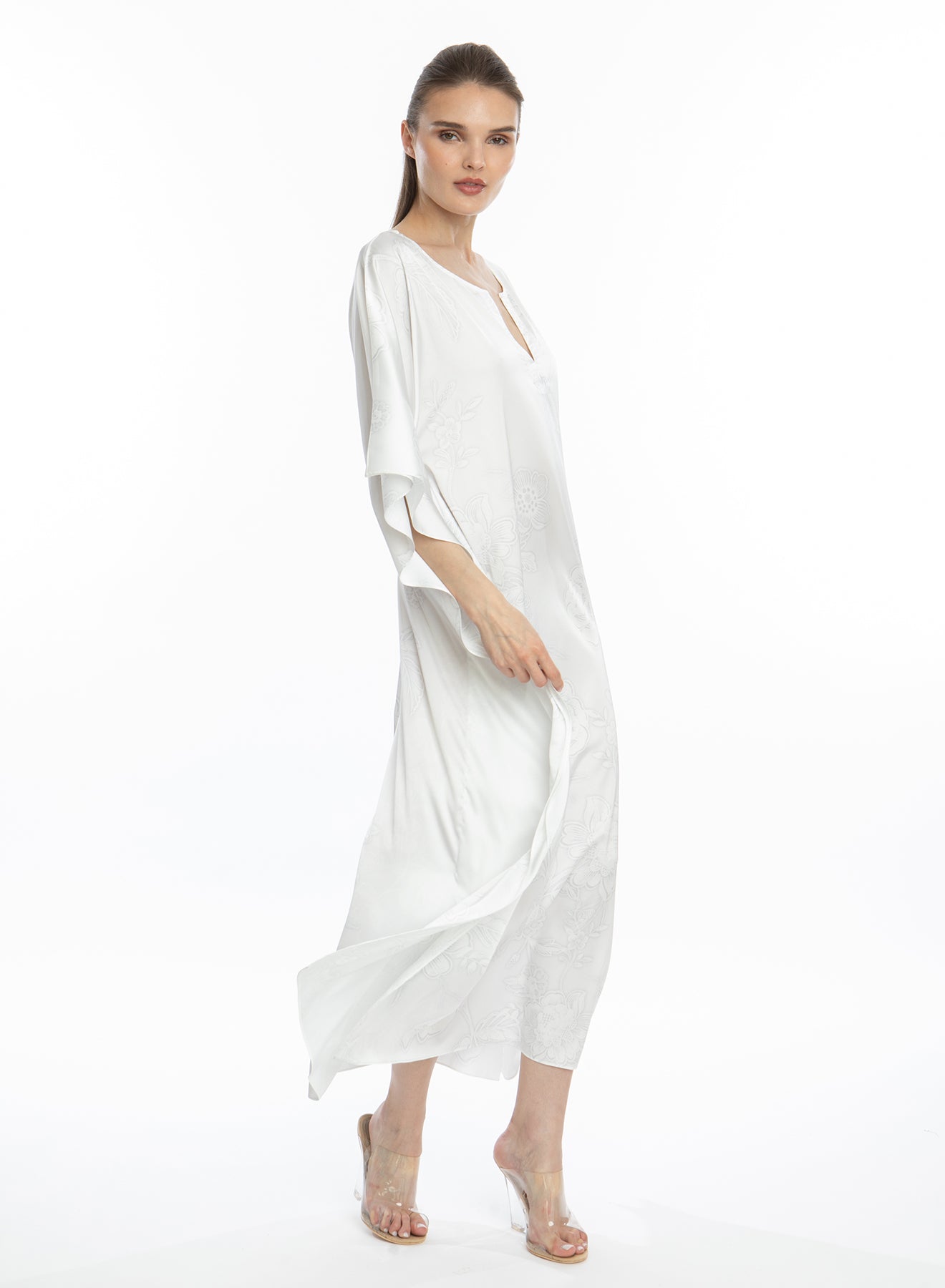 Bliss Angel White Long Caftan