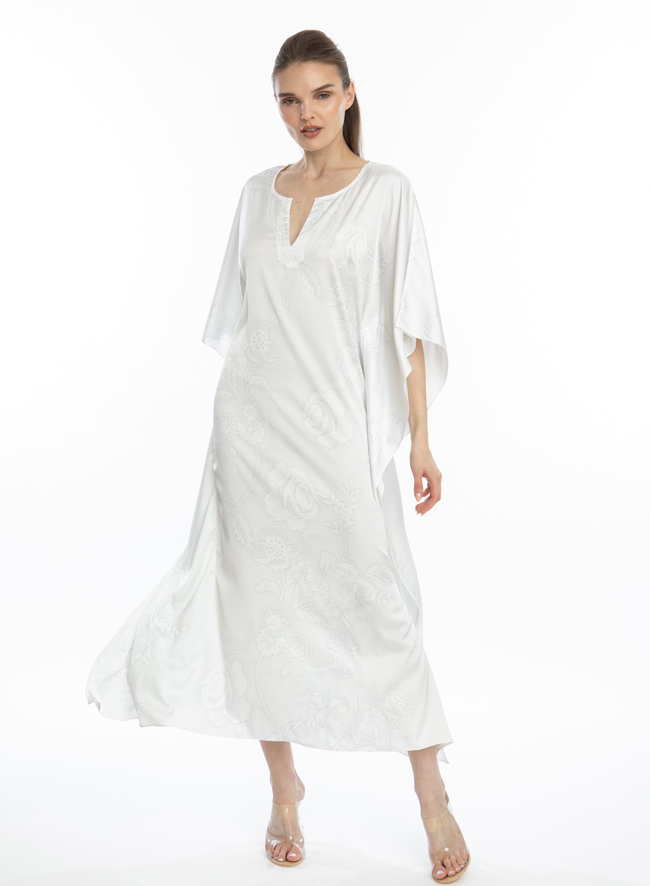 Bliss Angel White Long Caftan