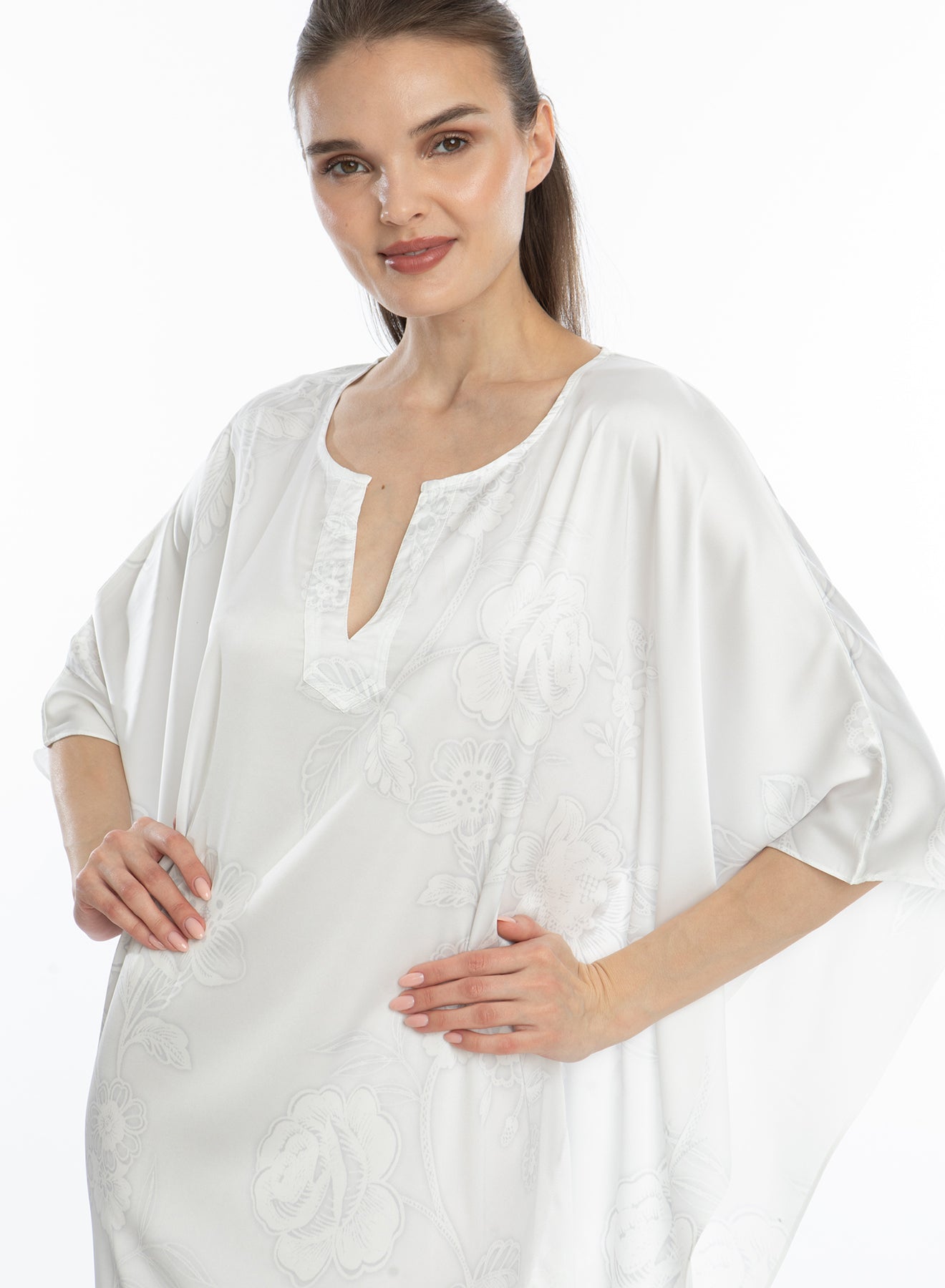 Bliss Angel White Long Caftan