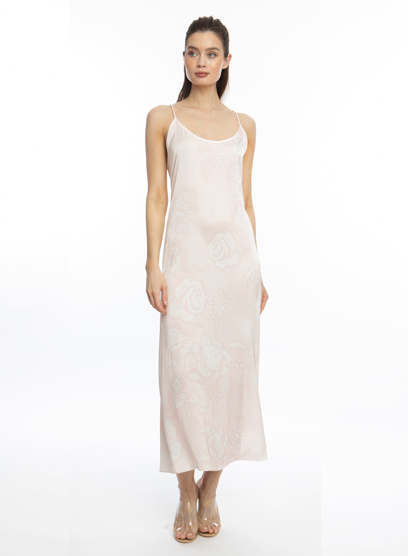 Bliss Rose Gold Long Chemise | Wrap Up by VP Bridal & Honeymoon Elegance L Bliss Rose Gold Long Chemise | Wrap Up by VP Bridal & Honeymoon Elegance L