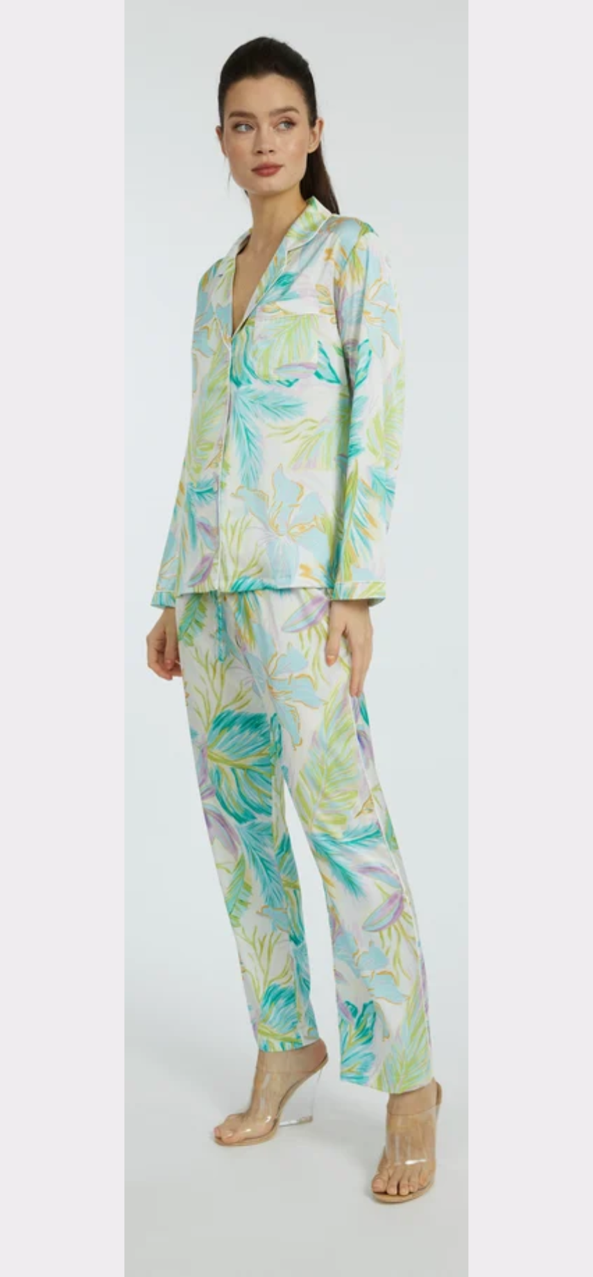 Bahamas Green Long PJ Set