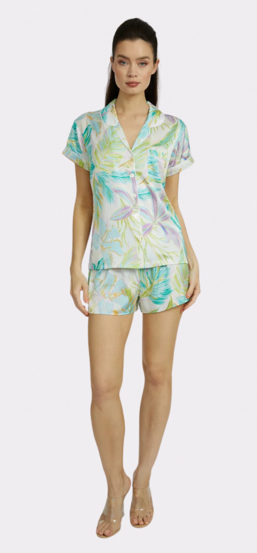 Bahamas Green Short PJ Set