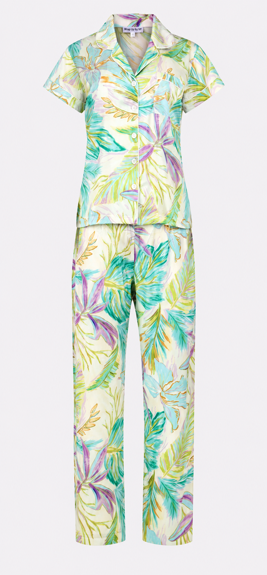 Bahamas Green Short Sleeve & Pant PJ Set