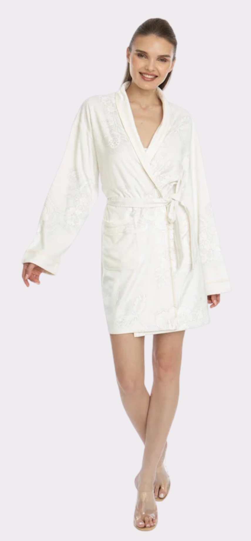 Bliss Angel White Short Robe