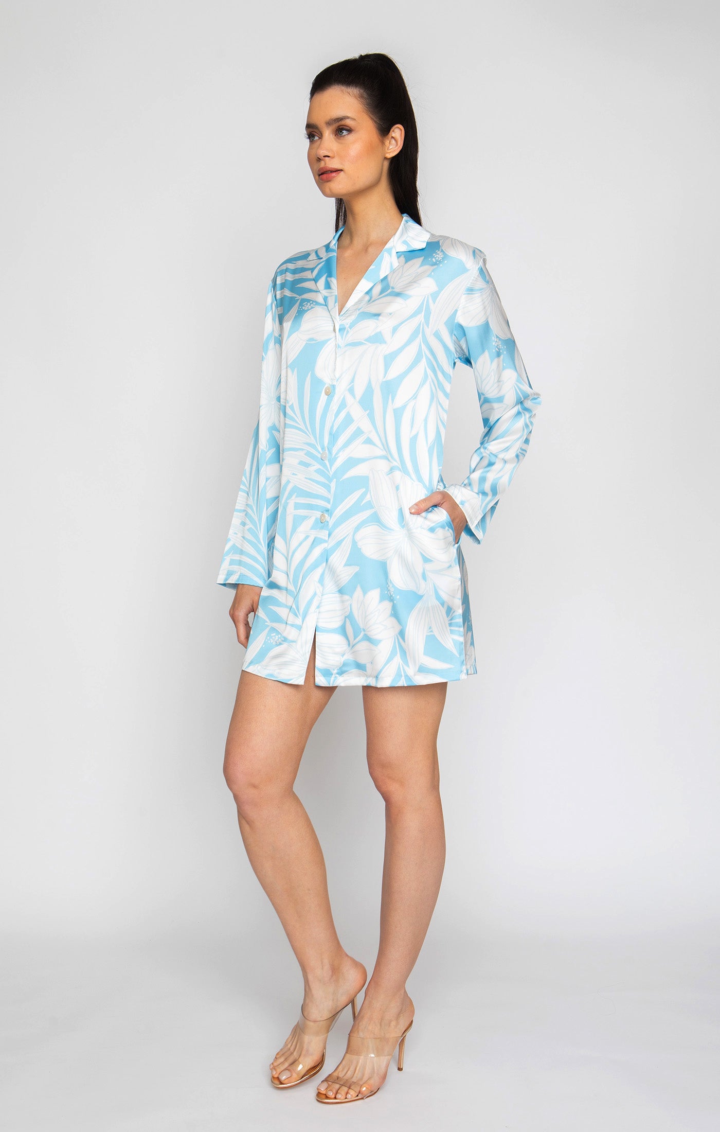 Blue Hawaii Boyfriend Shirt