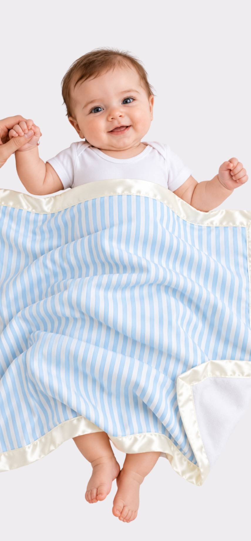 Blue Stripe Baby Blanket 40" × 60" | Wrap-Up by VP