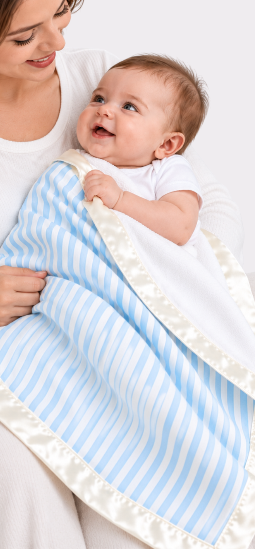 Blue Stripe Baby Blanket 40" × 60" | Wrap-Up by VP