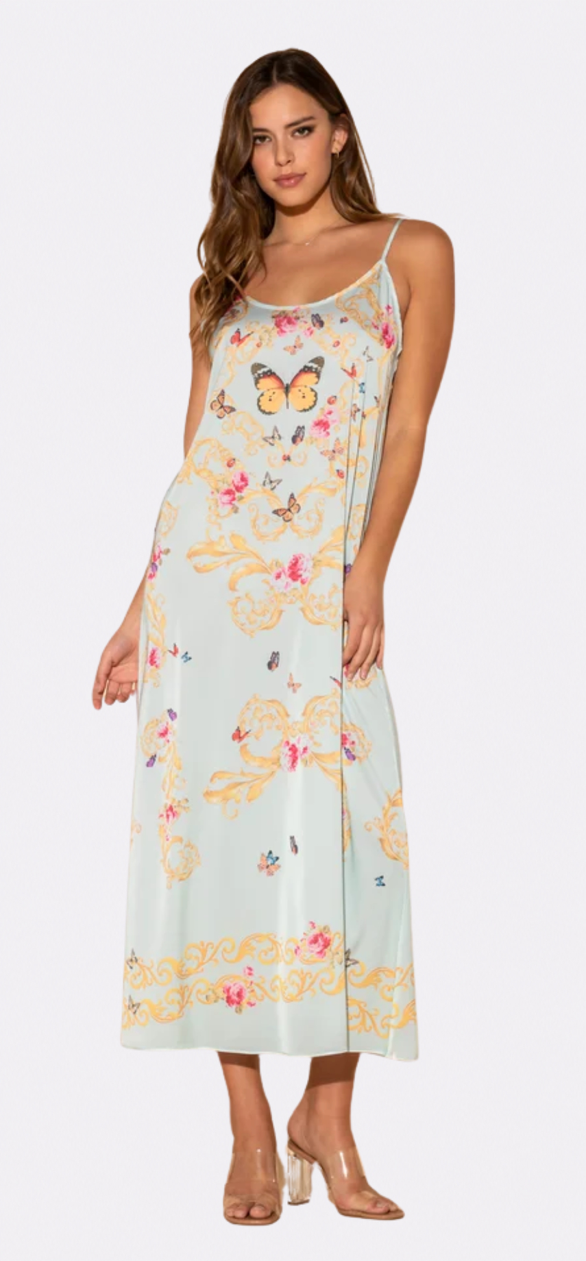 Blue Butterflies Long Chemise