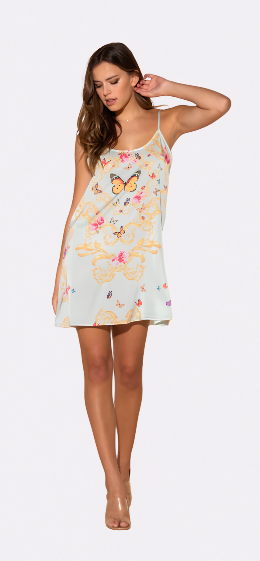 Blue Butterflies Short Chemise