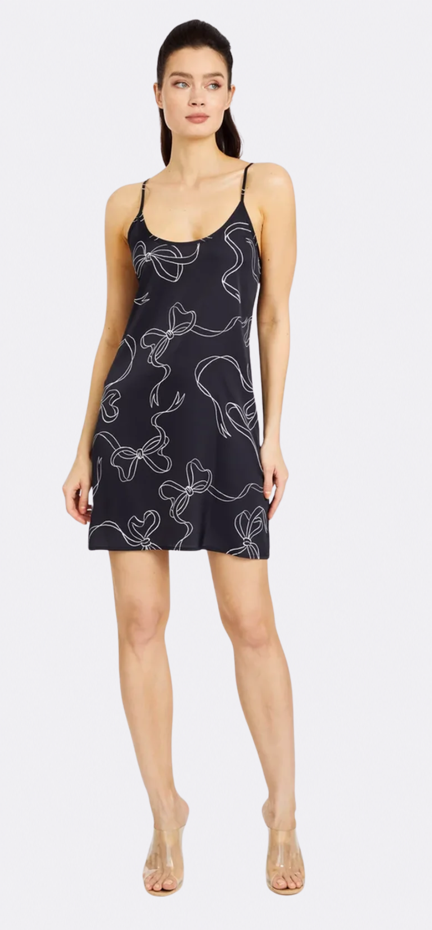 Bow Noir Short Chemise