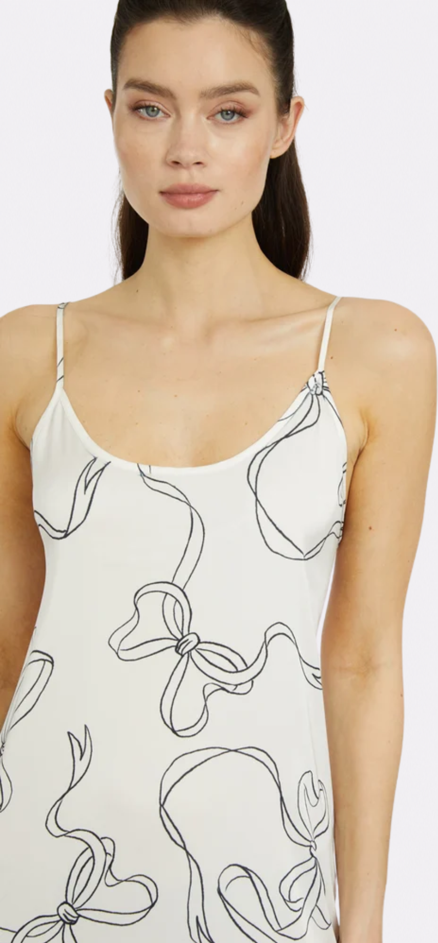 Bow White Long Chemise