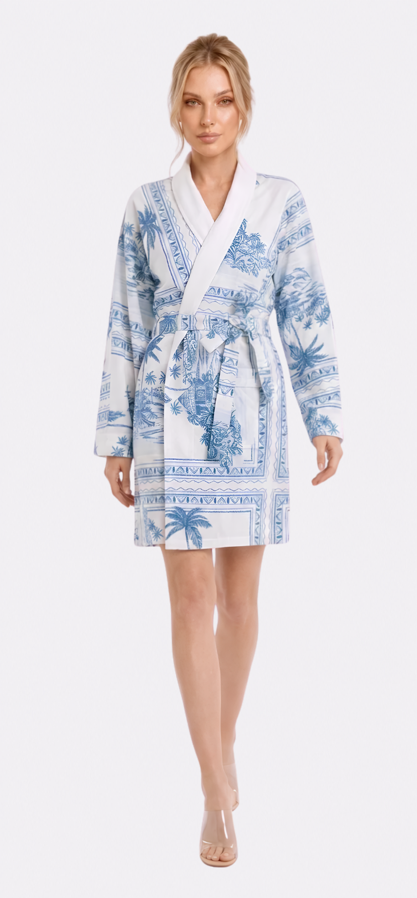 Bungalow Blue Short Robe
