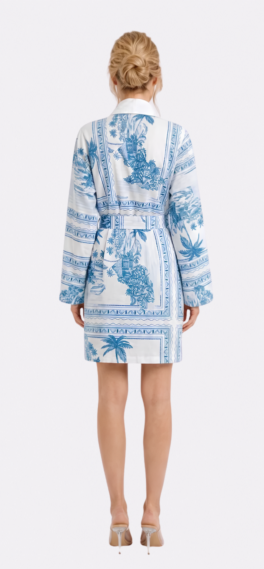 Bungalow Blue Short Robe