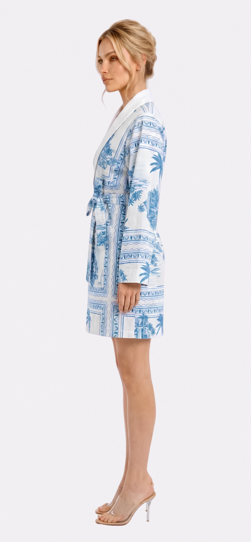 Bungalow Blue Short Robe