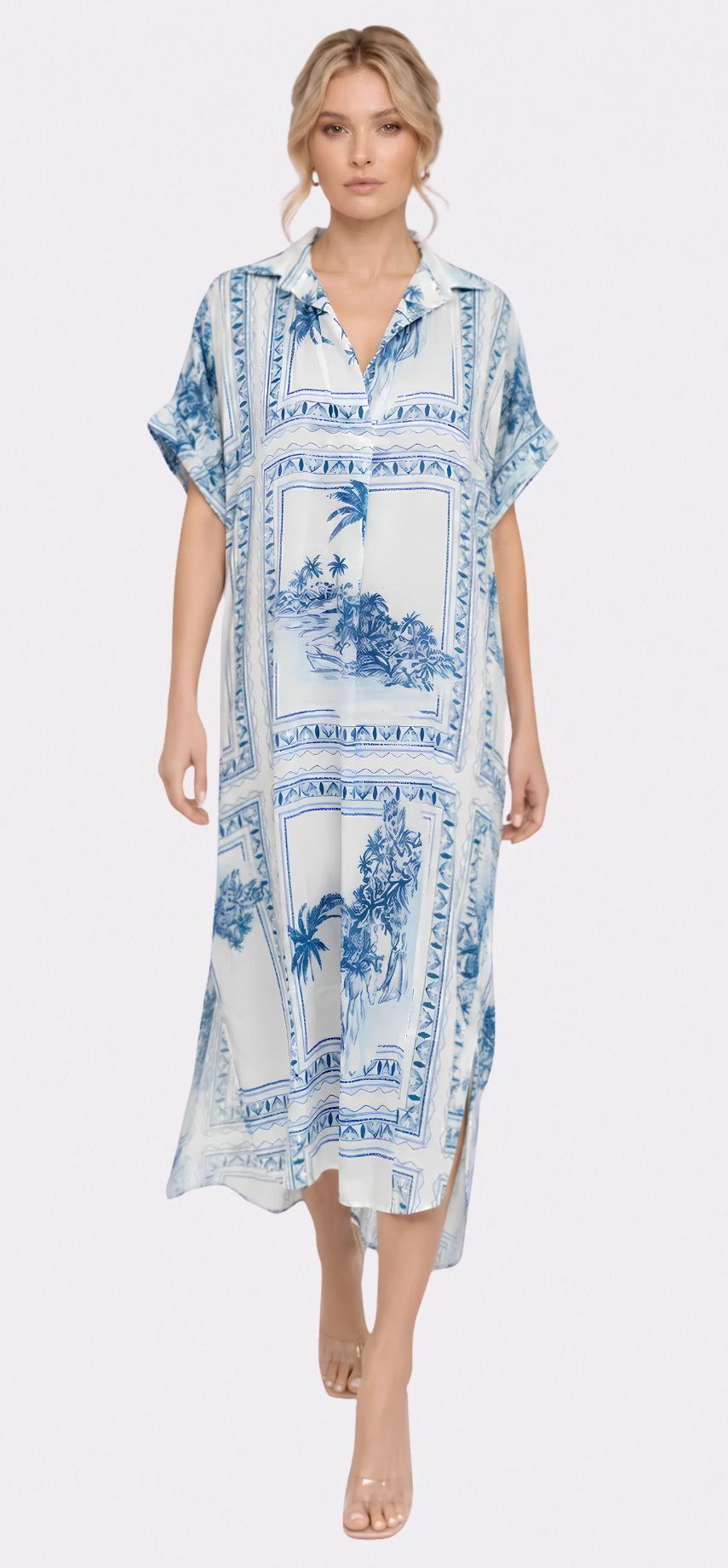 Bungalow Blue Sophie Dress with Pockets