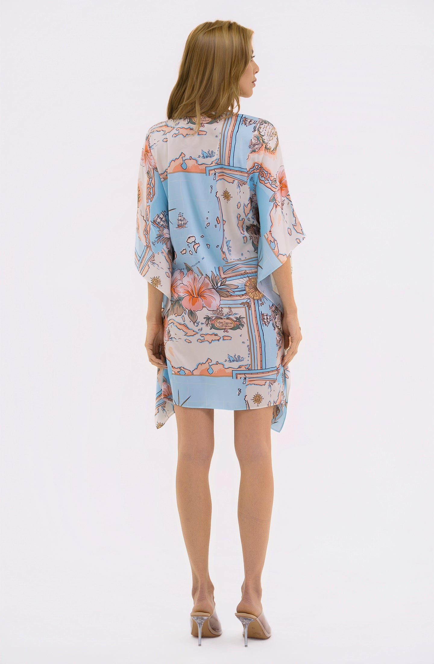 Les Îles Caraïbes Short Caftan | Luxury Tropical Resort Caftan