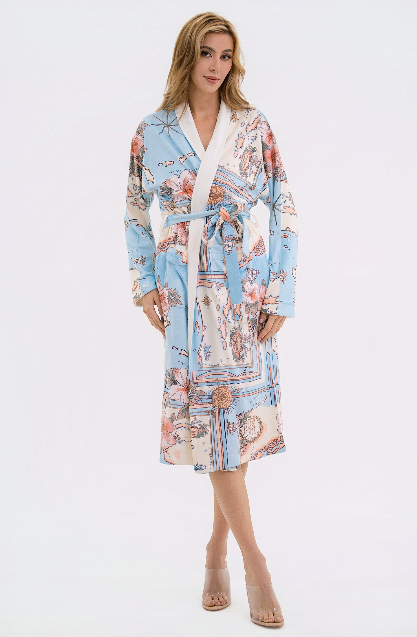 Les Îles Caraïbes Long Robe | Luxury Tropical Resort Robe