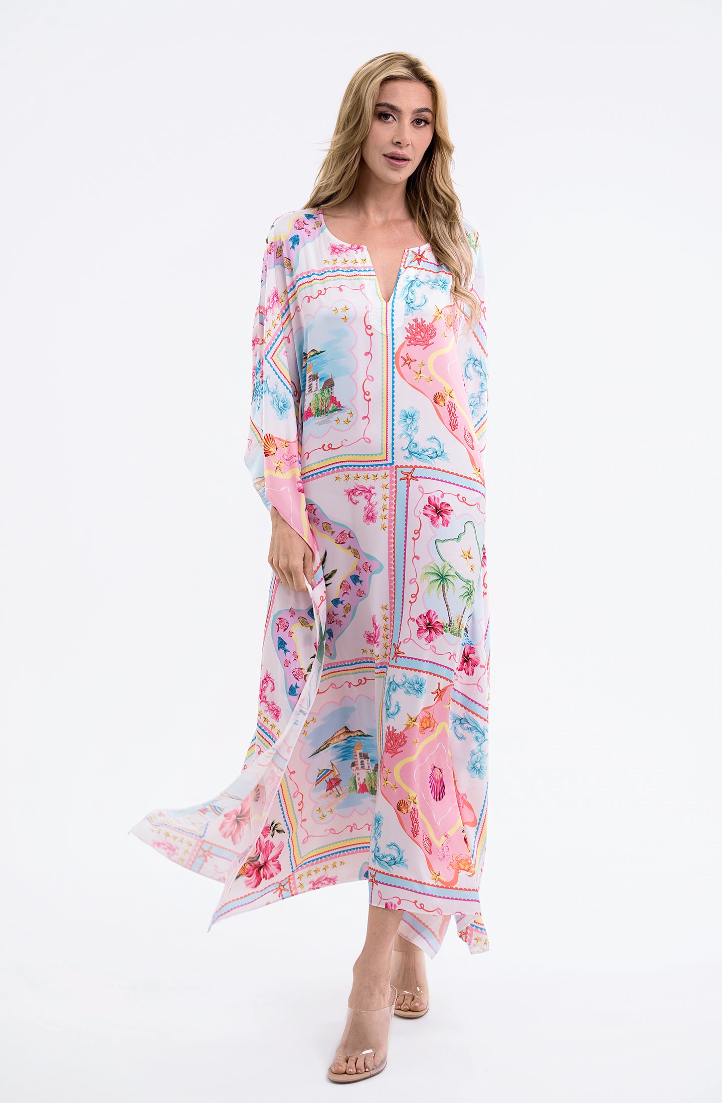 Portofino Long Caftan | Luxury Resort Caftan