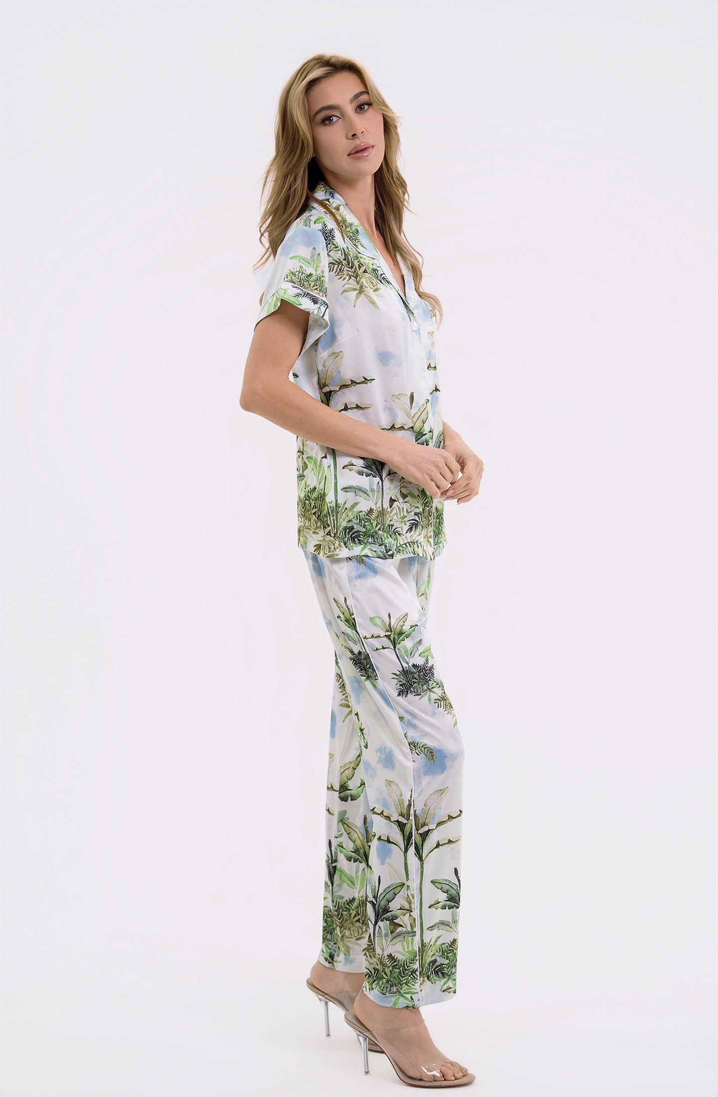 Palermo Short Set PJ with Long Pant Set