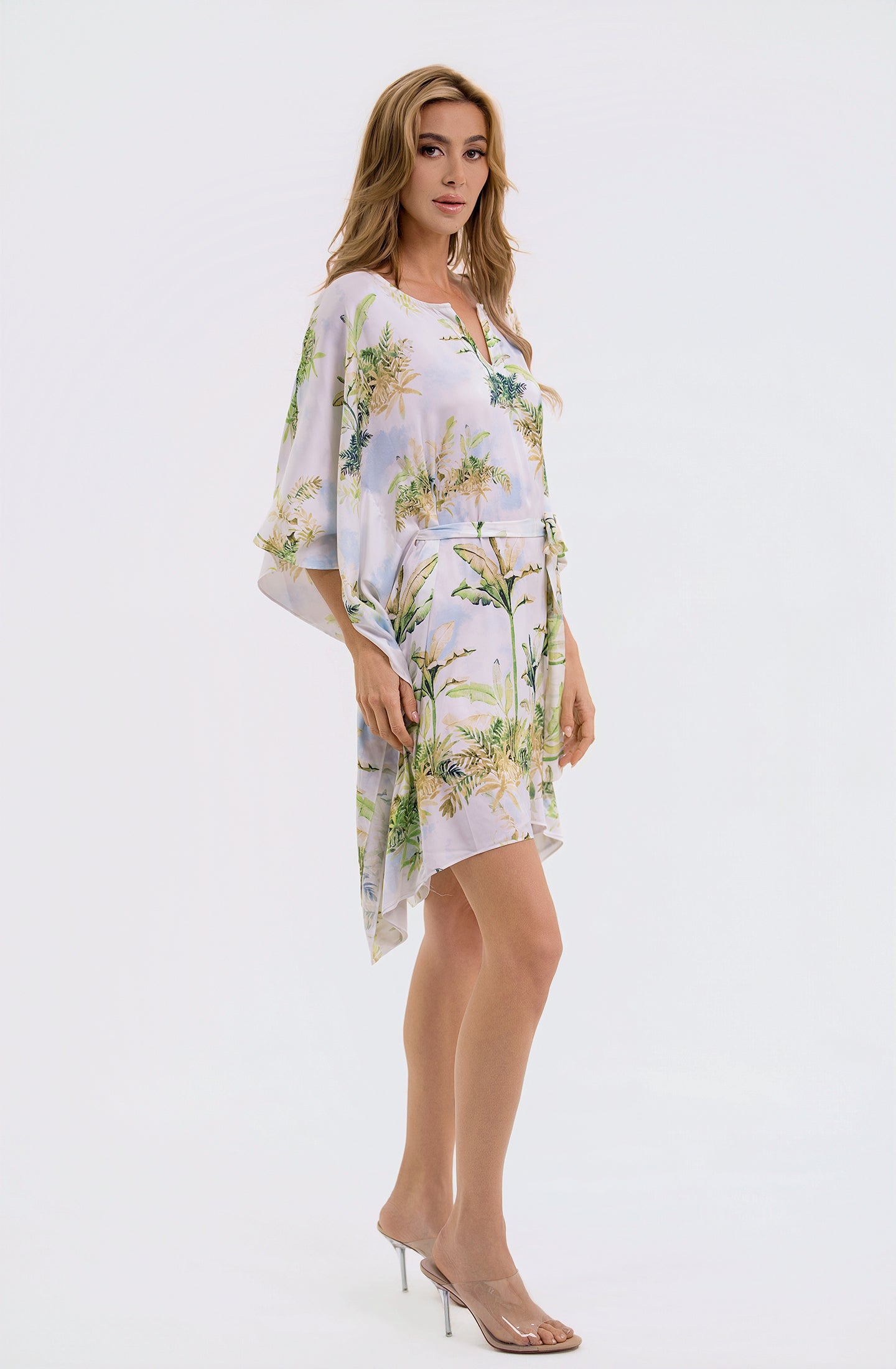 Palermo Short Caftan | Luxury Blue Resort Wear