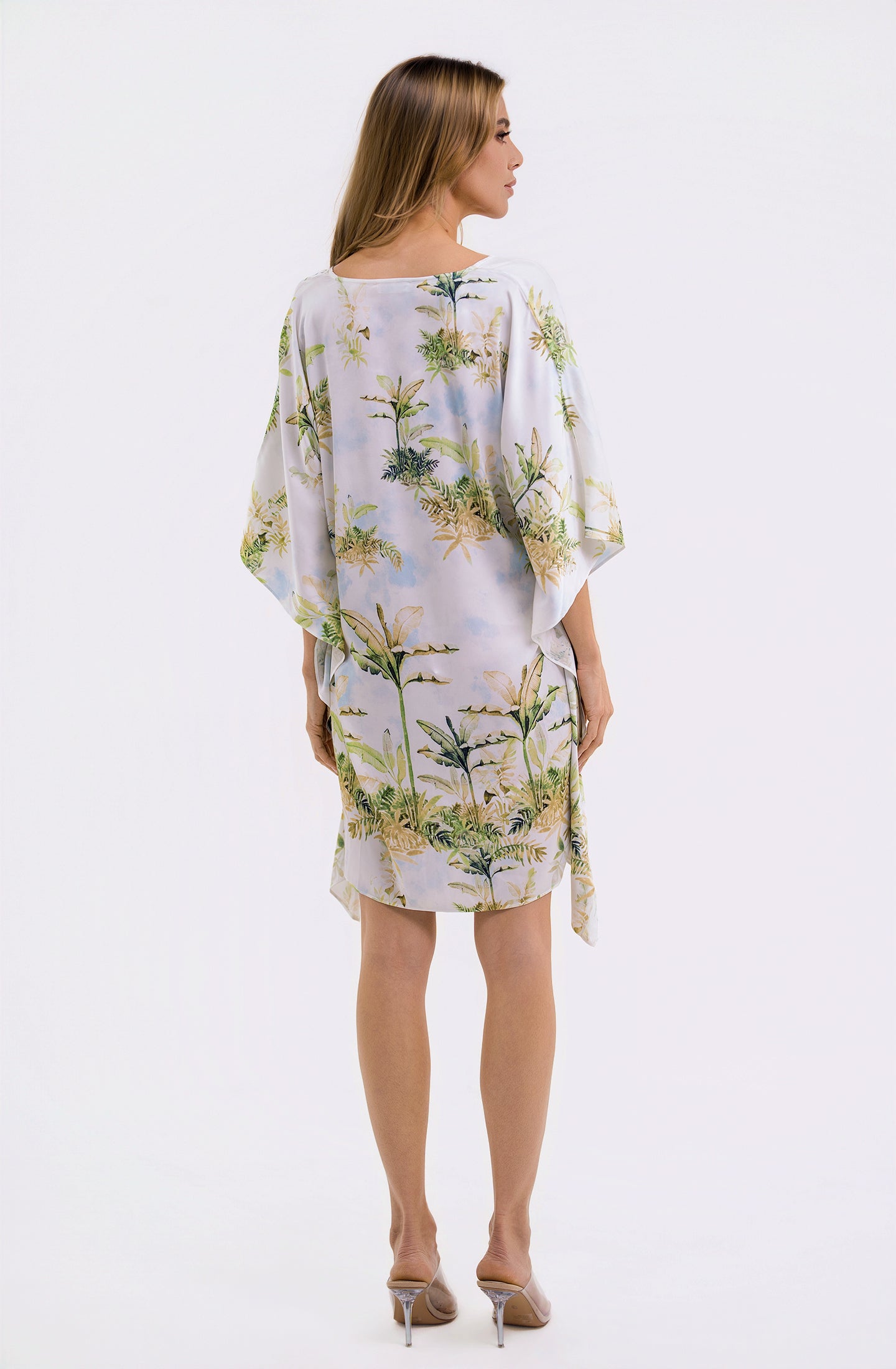 Palermo Short Caftan | Luxury Blue Resort Wear