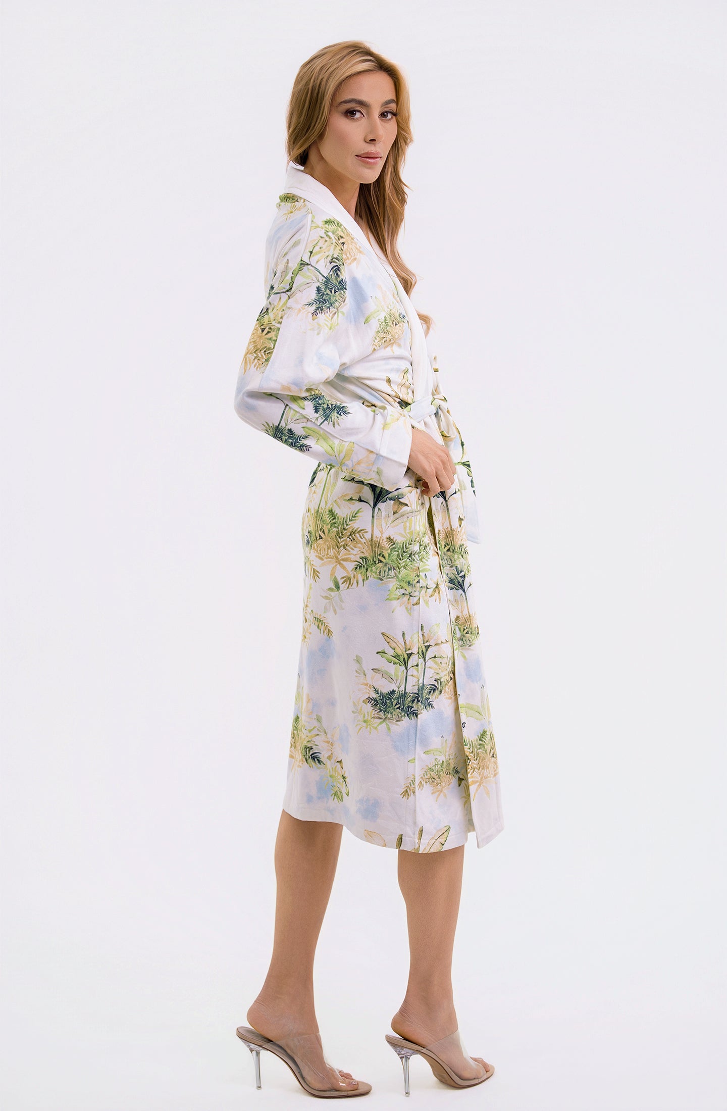 Palermo Long Robe | Luxury Blue Resort Robe